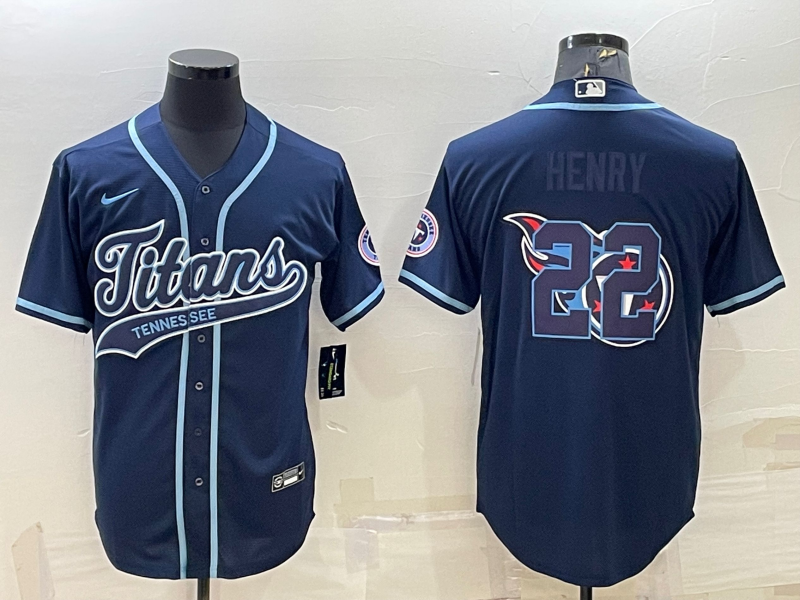 Men's Tennessee Titans Derrick Henry #22 Navy Jersey